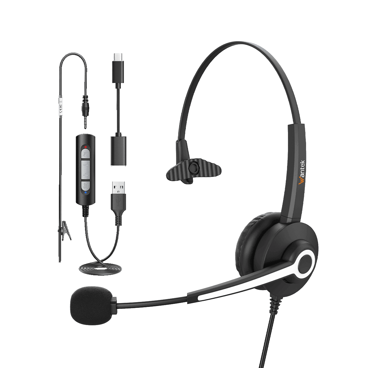 Headphone and Mic USB Wantek - Main Image