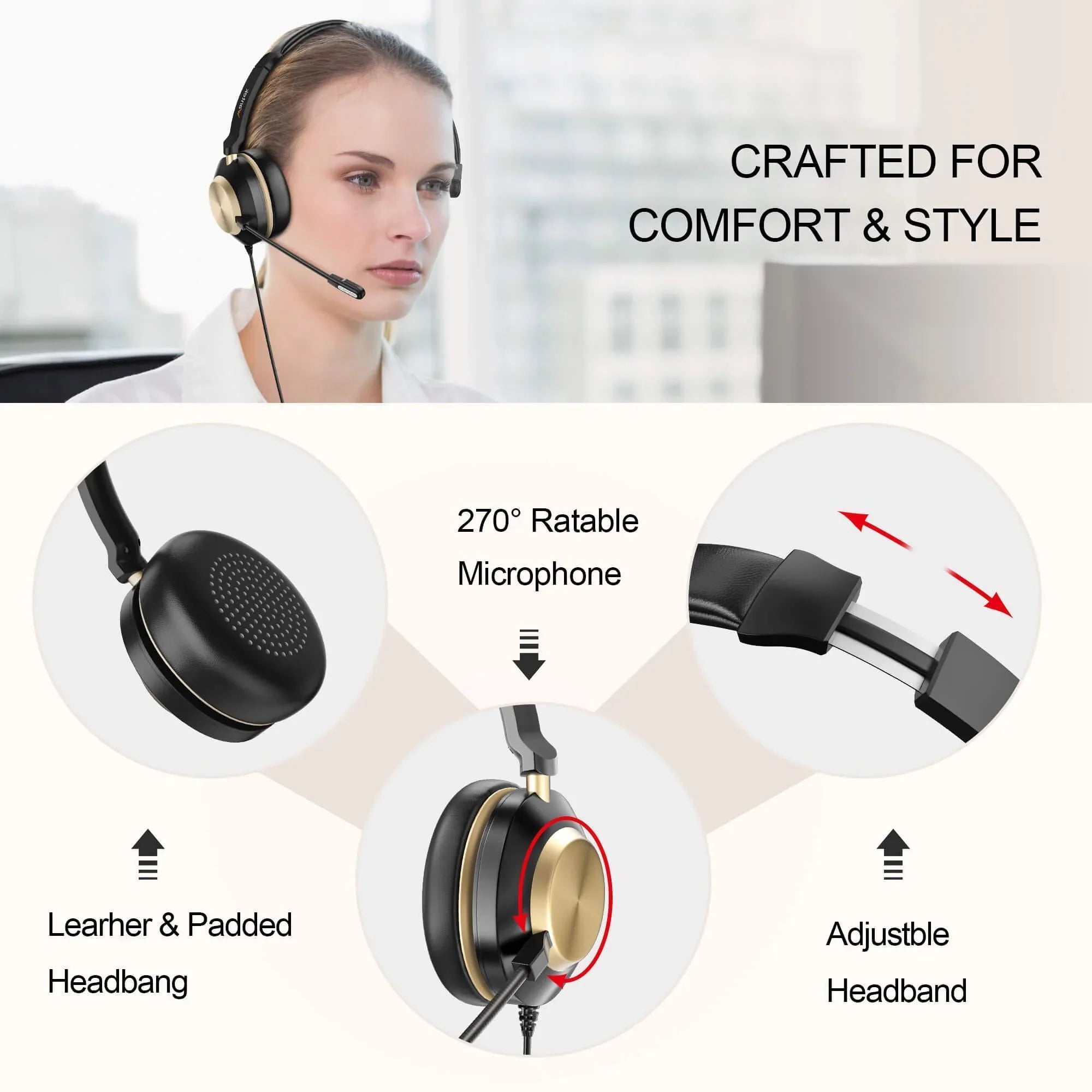 Headset with Mic with USB | Wantek