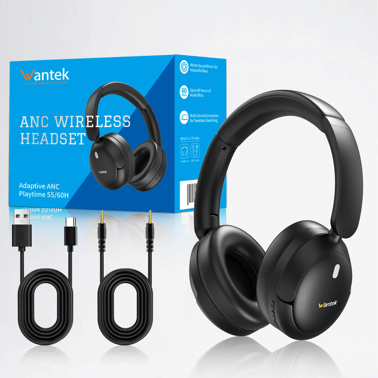 Wantek® T3 ANC Bluetooth 5.3 Headset