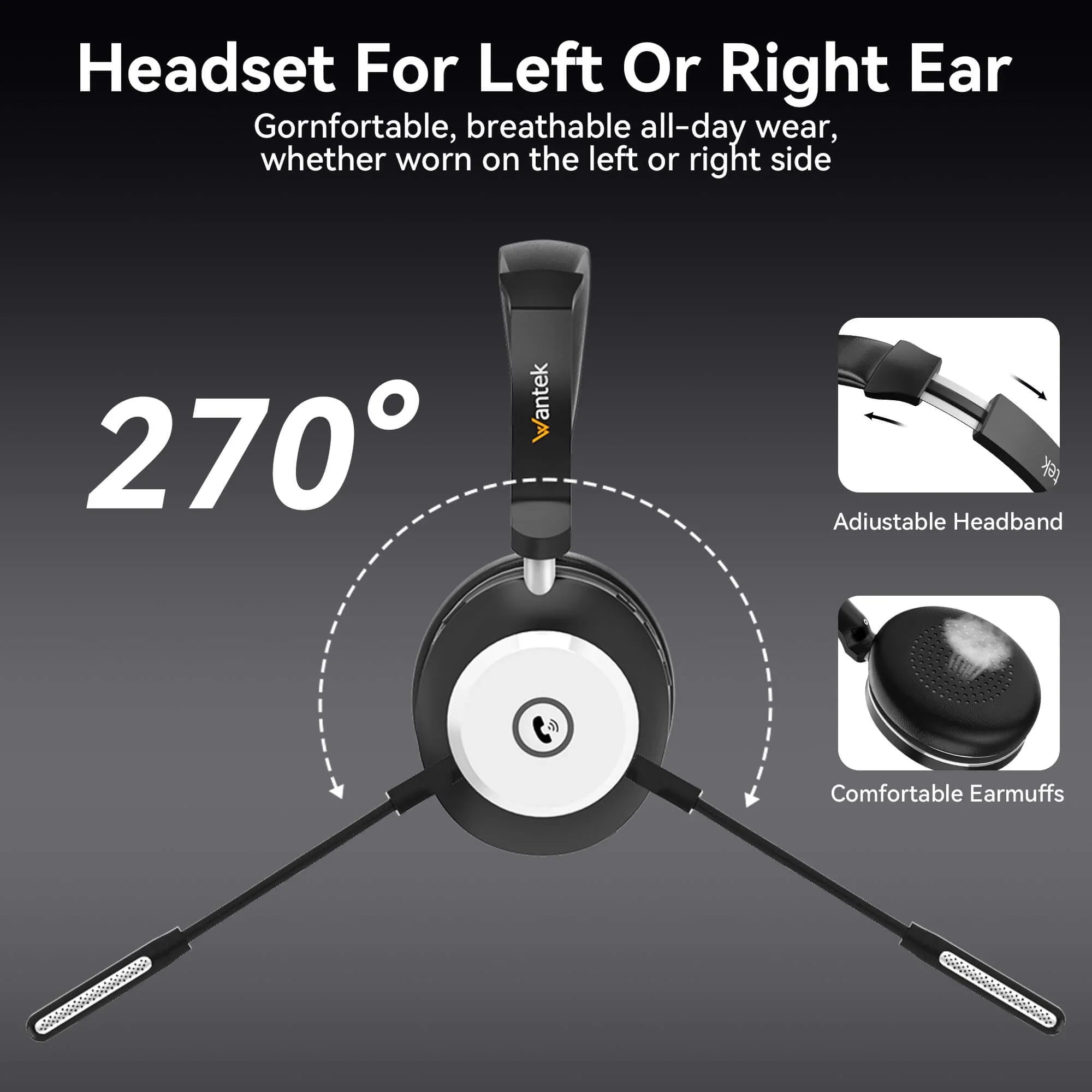 Wireless Headset for Office Phones | Wantek WK881BT