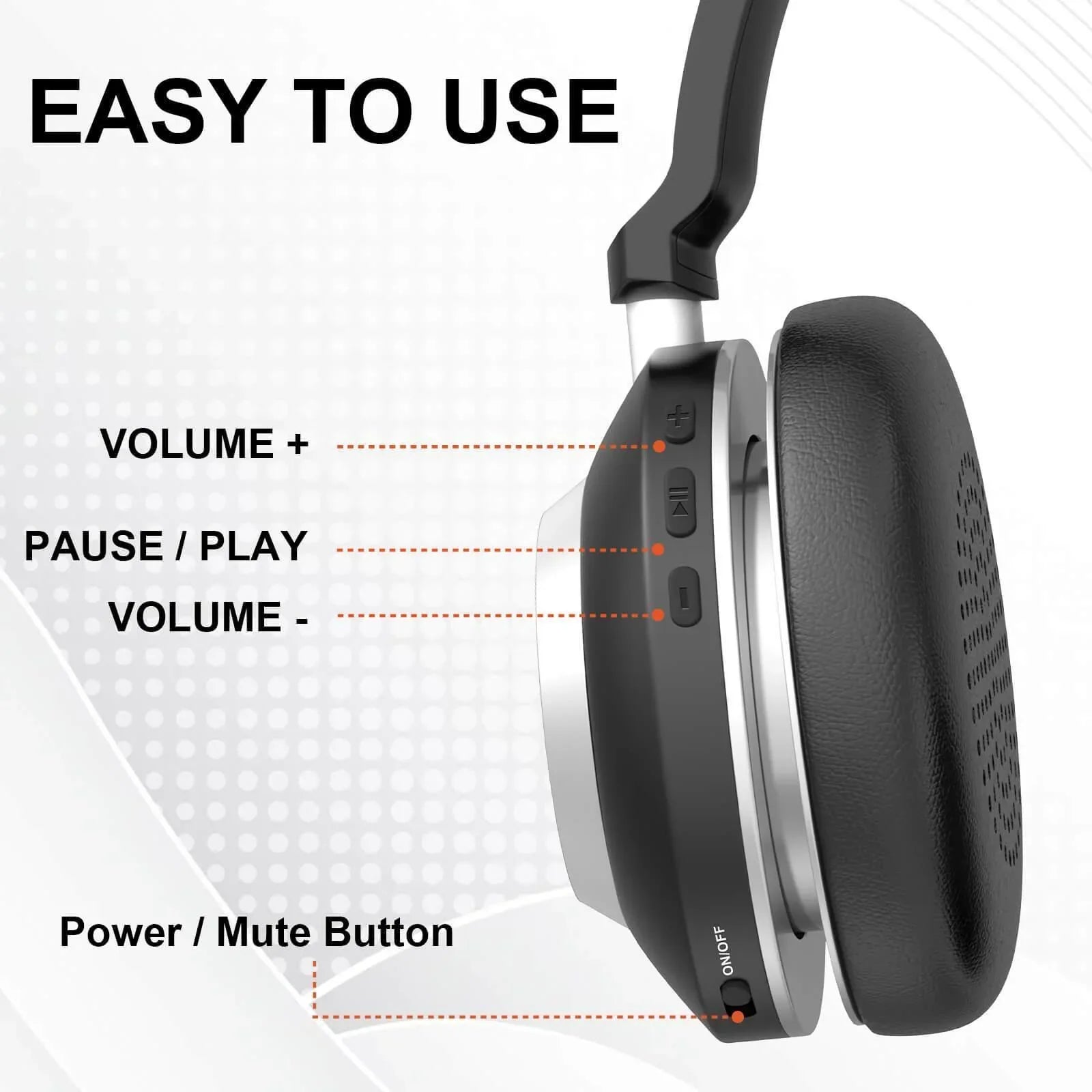 Noise Canceling Bluetooth Headphones with Microphone | Wantek
