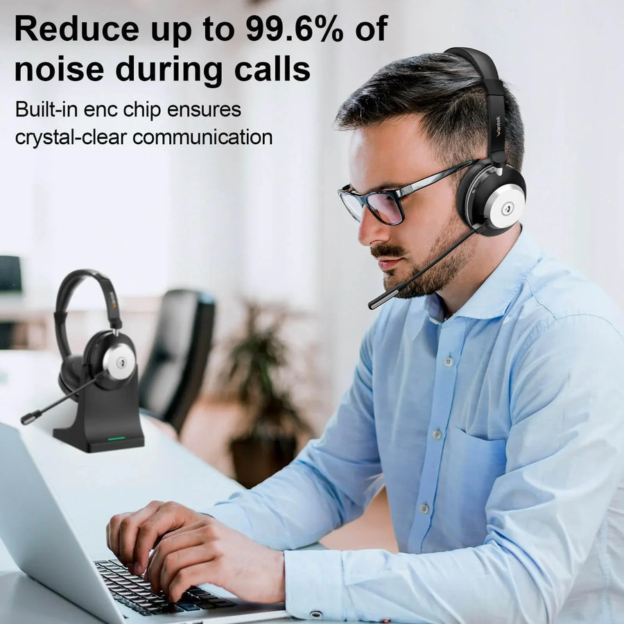 Noise Canceling Bluetooth Headset for Work | WK882BT – Wantek