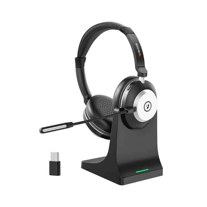 Wantek Bluetooth headset with charging dock