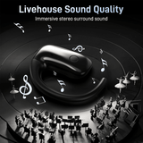 Wireless Open Ear Earbuds, Bluetooth 5.3 Headphones, 50H Playtime w/Charging Case,Touch Controls, Voice Assistant, Built-in Mic for Calls